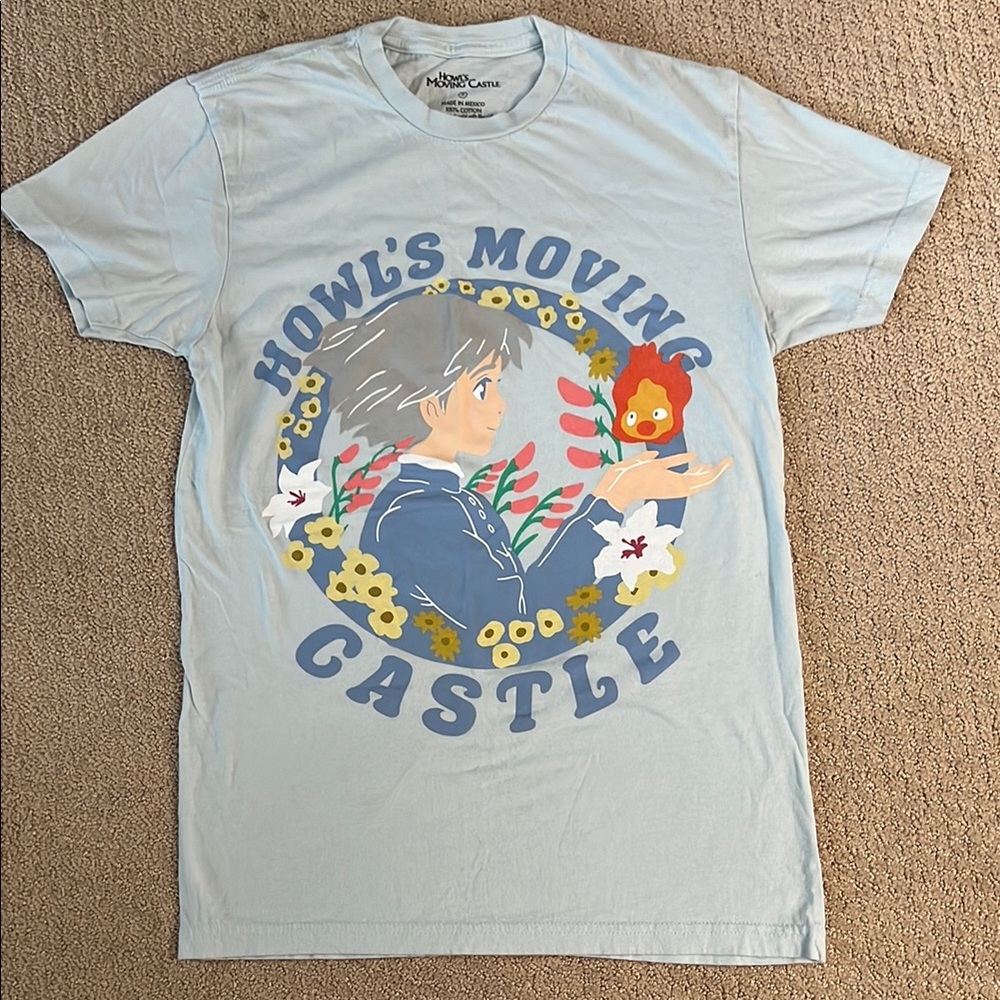 Howl's Moving Castle Light Blue Graphic Tee
